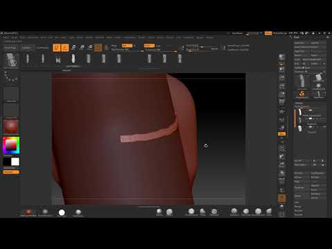 ZBrush 2019 Curve on Surface for Buckles and Belts Controling the Curve