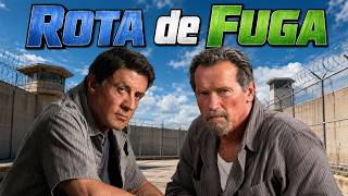 💥 Filme de ação na prisão com Stallone e Schwarzenegger 🎬  Rota de Fuga