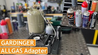 GARDINGER MSF-1 Allgas Adapter – Schraubkartusche oder Gasflasche am Butan-Campingkocher nutzen