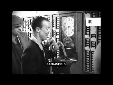 1930s UK Film Studio, London Film Productions, Clocking In