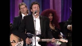 Bruce Springsteen, Chaka Khan and John Fogerty perform &quot;Mustang Sally&quot; at the 1991Induction Ceremony