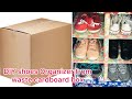DIY Cardboard Shoe Organizer Best Out Of Waste How To Make A Shoe Rack