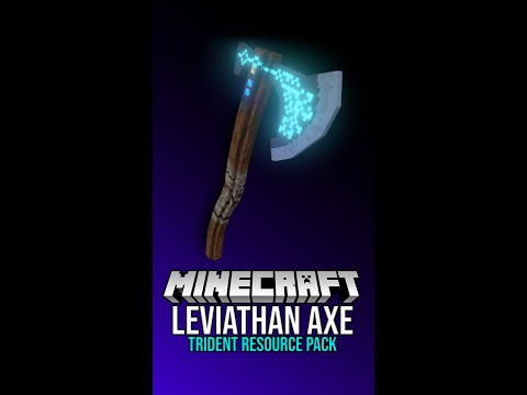 Leviathan Axe Trident - Minecraft Resource Pack (9:16 SCREEN RATIO REUPLOAD)