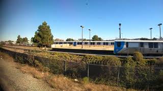 The View out the window of the California Zephyr,  Emeryville to the Carquinez strait