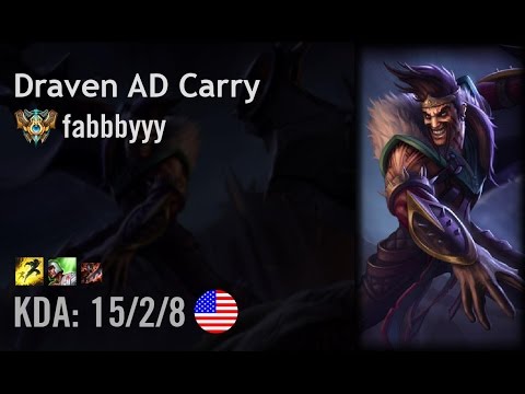 Draven AD Carry vs Ezreal - fabbbyyy - NA Challenger Patch 6.7