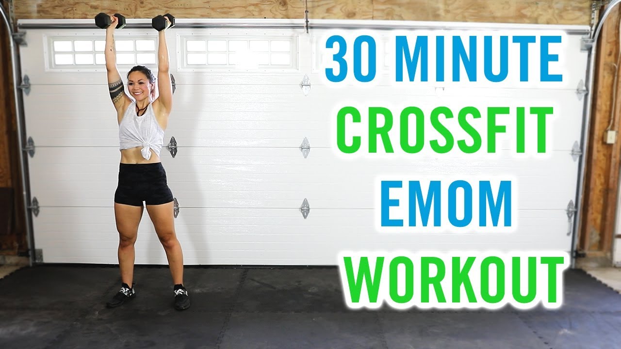 30 Minute FULL BODY at Home Crossfit EMOM Workout w/ Dumbbells - YouTube