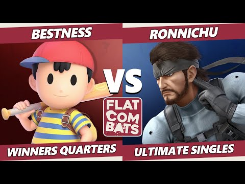 Flat Combats 4 Winners Quarters - BestNess (Ness) Vs. Ronnichu (Snake) SSBU Smash Ultimate