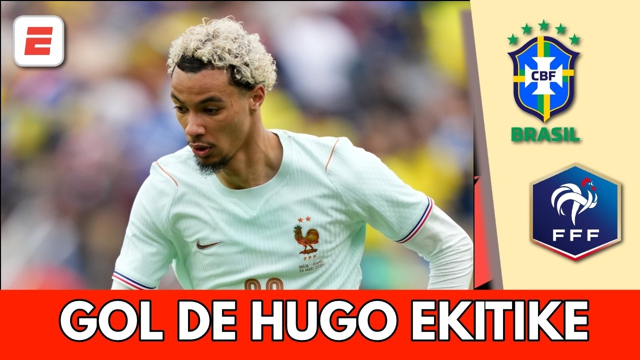 ENORME DEFINICIÓN de HUGO EKITIKE que amplía la ventaja de FRANCIA 2-0 vs BRASIL | Amistoso | Gol