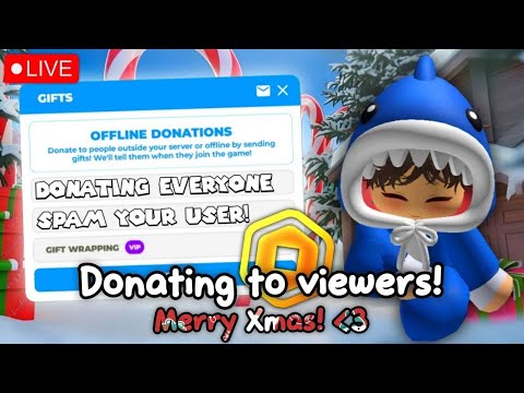 🔴LIVE🔴 Donating To Viewers! - Donating Robux on Pls Donate 🎄 #gifting #roblox #plsdonate #live #xmas