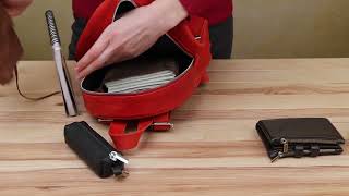 Вінтажний компактний жіночий рюкзак Shvigel 16312 червоний