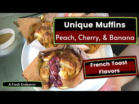 Cherry Muffin/Peach Muffin/Banana Muffin/All Made With Sweet Bread Like A Fresh Toast Bread Pudding