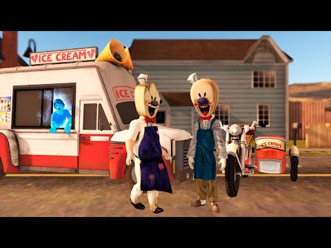 Ice Scream 4 vs Ice Scream 3 funny animation part 136 Rod Father vs Rod