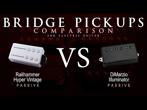 Railhammer HYPER VINTAGE vs DiMarzio ILLUMINATOR - Passive Bridge Guitar Pickup Comparison Tone Demo