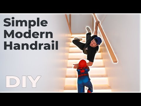 Simple Stair Handrail // Easy Build #handrail #stairs #homeimprovement