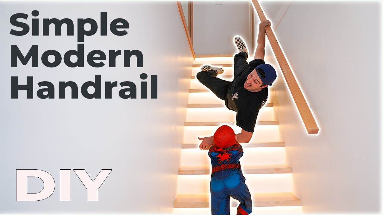 Simple Stair Handrail // Easy Build #handrail #stairs #homeimprovement