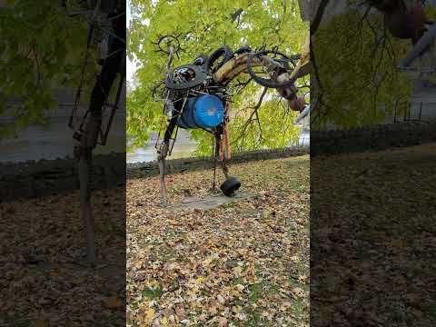 Garbasaurus the recycled dinosaur Royal City Park, Guelph, ON 4K #youtube  #youtubechannel #trending
