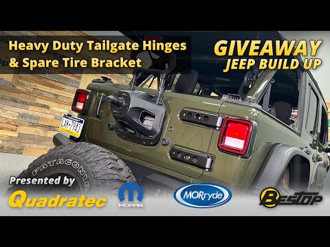 Win This Jeep! Quadratec Tailgate Relocation Bracket & MORryde Heavy Duty Tailgate Hinges