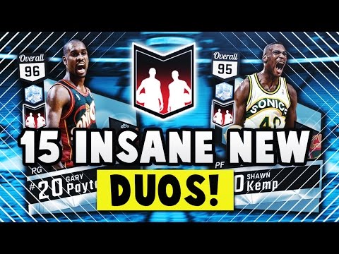 15 INSANE NEW DYNAMIC DUO'S IN NBA 2K17 MyTEAM!! Ft. GARY PAYTON AND SHAWN KEMP