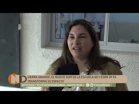 Sierra Grande: el nuevo SUM de la Escuela 60 y la ESRN 39 ya transforma su espacio
