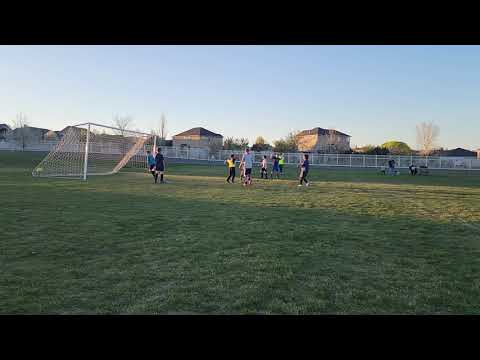 Parley scores a goal as a goalie