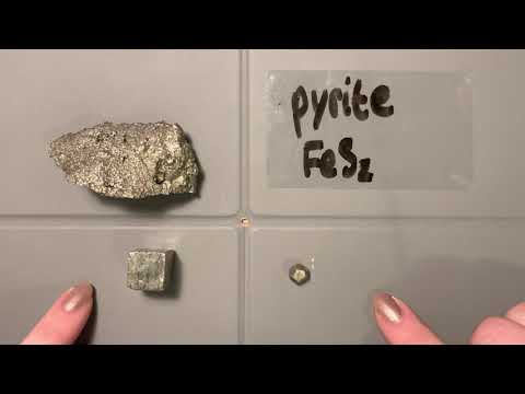 What is the approximate density of pyrite?