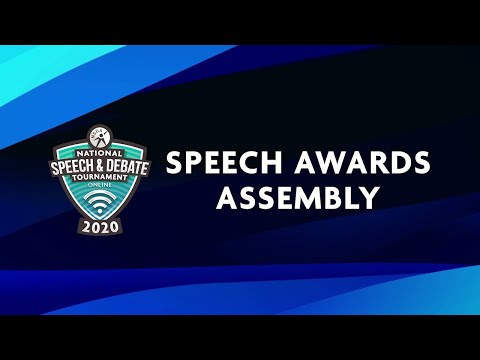 Speech Awards Assembly - Nationals 2020