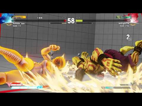Street Fighter V  - HiFightTH (R.Mika) vs hotoke_san (Dhalsim)