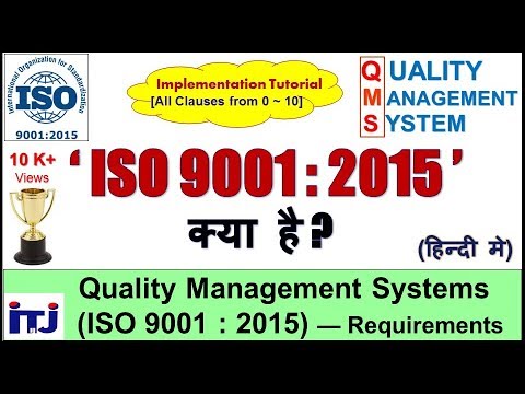 ISO 9001:2015 -Quality Management System | 0~10 Clause Requirement | ISO 9001 क्या है ? | हिन्दी मे Video