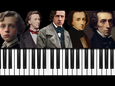 Chopin - The Vary Best Piano Solo & Ai Art | Evolution of Chopin’s Music From 7 To 39 Years Old