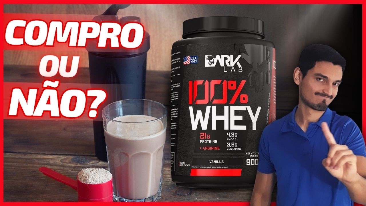 Miniatura da avaliação em vídeo de Suplemento Dark Lab Premium One Whey Protein Baunilha 900g
