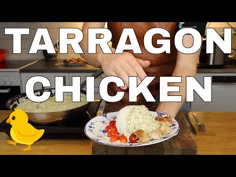 SIMPLE CHICKEN RECIPE -  How to cook Creamy Tarragon Chicken Recipe | Dragonkyckling Recept