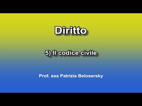 5) Il codice civile