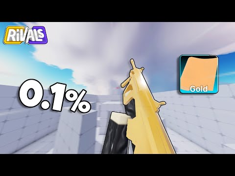 I unlocked the GOLD skin in roblox rivals... (rarest skin)