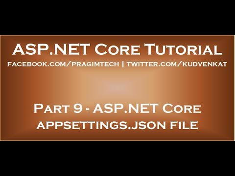 ASP NET Core appsettings json file