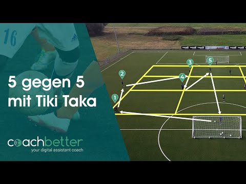 Fussball Übung 2021 | 5 gegen 5 mit Tiki Taka | coachbetter