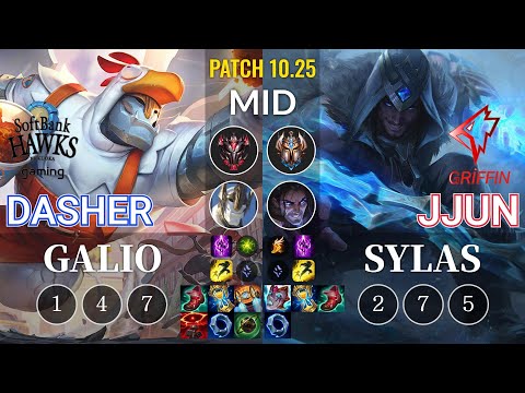 SHG Dasher Galio vs GRF jjun Sylas Mid - KR Patch 10.25