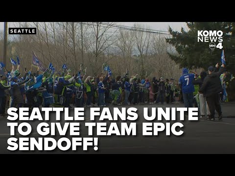 Seattle get sendoff from fans as they head to California ahead of Sunday's Championship game