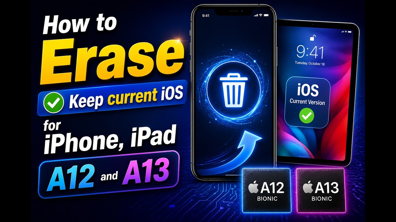 How to Restore an iPhone or iPad  A12 -A13. While Keeping the Current iOS Version