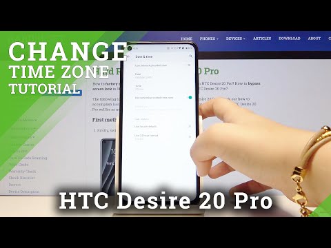 How to Set Up Date & Time on HTC Desire 20 Pro – Select Time Zone