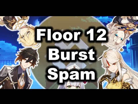 Genshin Impact Geo Burst Damage Spam On Floor 12