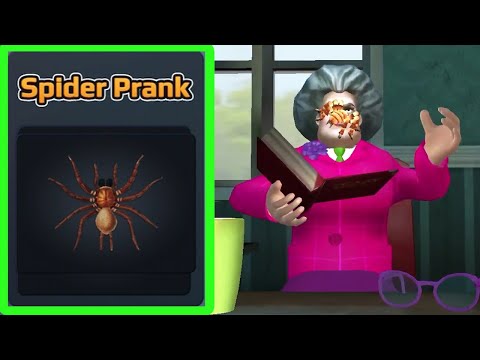 Scary Teacher 3D | Spider Prank with miss T Gameplay Walkthrough (iOS Android)