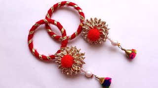 Rakhi for Bhabhi/Lumba Kangan Rakhi/Lumba Rakhi from Old Bangles #rakshabandhan #rakhiathome
