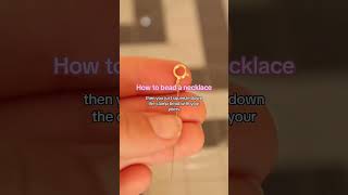 Easy beaded necklace tutorial! 💕🔥🥂 #howtomakejewelry #howtowirewrap #howtobead #beadingtutorial