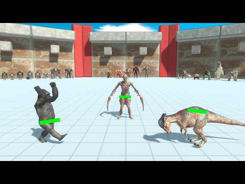 1v1v1 Infernals vs Primates vs Herbivore - Animal Revolt Battle Simulator