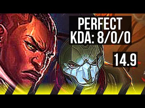 LUCIAN & Swain vs JHIN & Nami (ADC) | 8/0/0, Legendary, 500+ games | EUW Master | 14.9