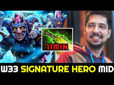 W33 Signature Hero Meepo Mid 100% Counter Pick Destroy Storm Spirit 7.25 Dota 2