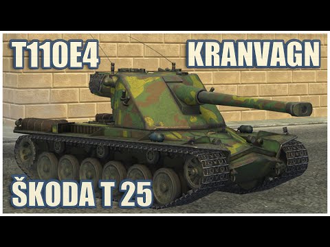Kranvagn, T110E4 & Skoda T 25 • RASEINIAI HEROES WoT Blitz