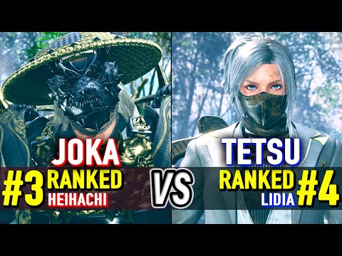 T8 🔥 JOKA (#3 Ranked Heihachi) vs TETSU (#4 Ranked Lidia) 🔥 Tekken 8 High Level Gameplay