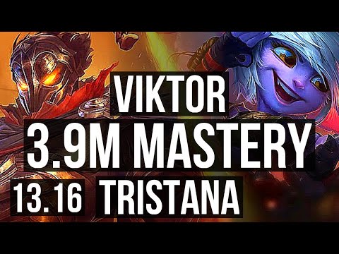 VIKTOR vs TRISTANA (MID) | 3.9M mastery, 4/0/3, 900+ games | EUW Master | 13.16