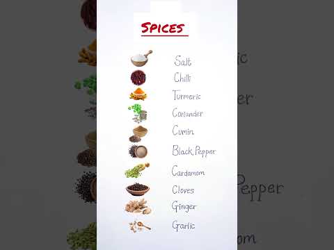 10 spices names || spices || Indian spices || 10 spices name in english #ytshorts #spices